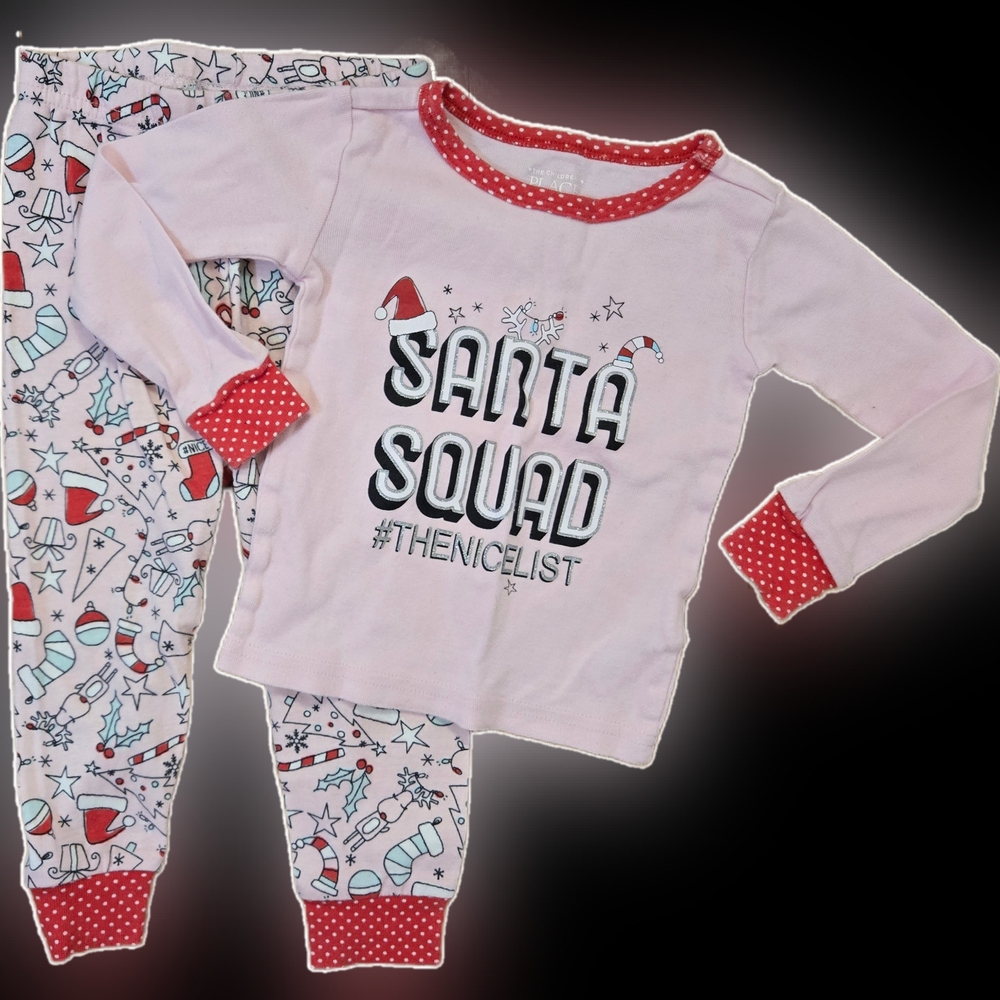9-12 Month Santa Squad Kids Pajamas
